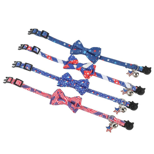 Cat Collars Bow Tie 4th of July Independence Day